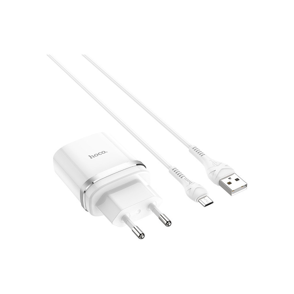 Зарядний пристрій HOCO C12Q Smart QC3.0 charger set(Micro) White (6931474716286) - зображення 1