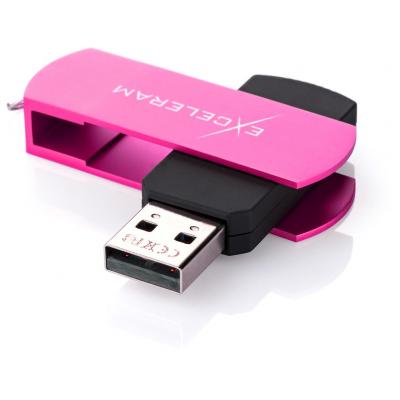 USB флеш накопичувач eXceleram 8GB P2 Series Rose/Black USB 2.0 (EXP2U2ROB08) - зображення 2