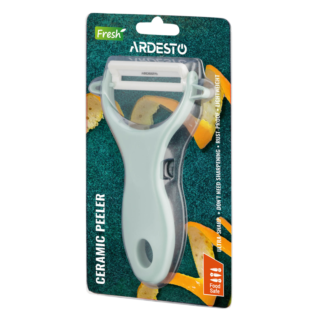 Овочечистка Ardesto Fresh, кераміка, пластик, зелений світлий (AR2101GE) - зображення 3