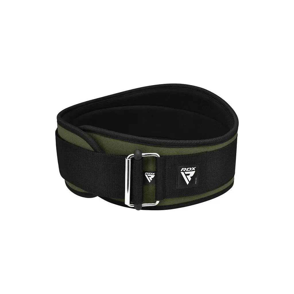Атлетичний пояс RDX RX3 EVA Curve неопреновий Army Green S (WBE-RX3AG-S) - изображение 6
