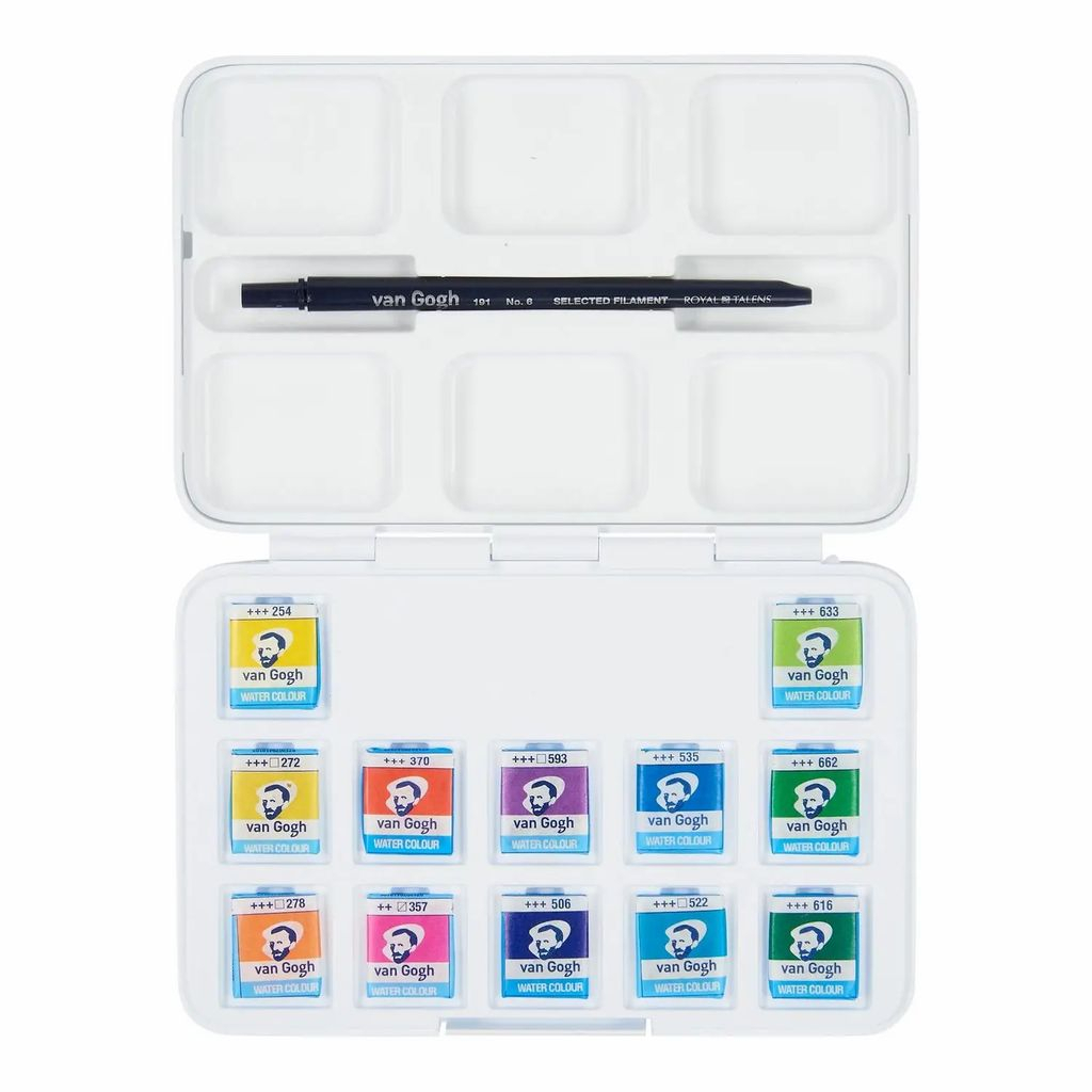 Акварельні фарби Royal Talens Van Gogh Pocket box Vibrant Colours 12 кольорів (8712079422820) - зображення 3