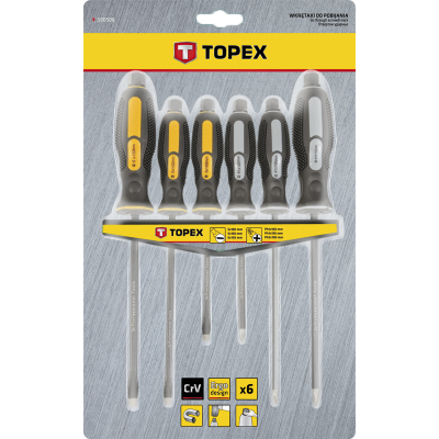 Набір викруток Topex ударних, 6 шт. (39D506) - зображення 2