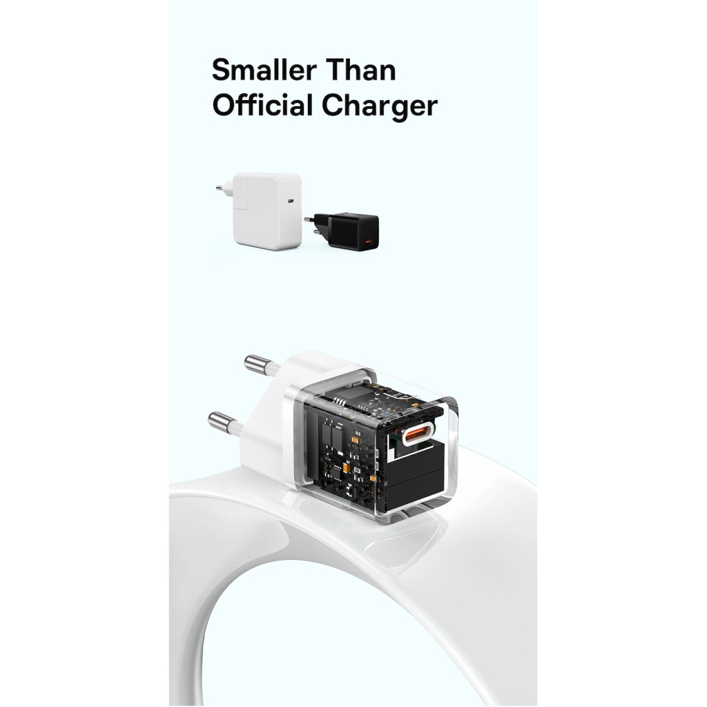 Зарядний пристрій Baseus GaN5 Fast Charger USB-C 30W black (CCGN070401) - изображение 10