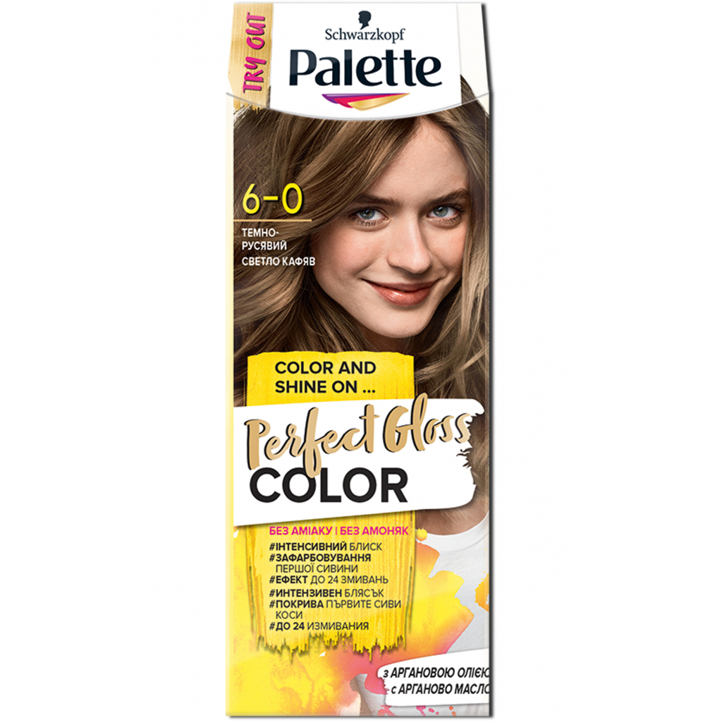 Фарба для волосся Palette Perfect Gloss Color 6-0 Темно-русявий 70 мл (4015100337525) - зображення 1