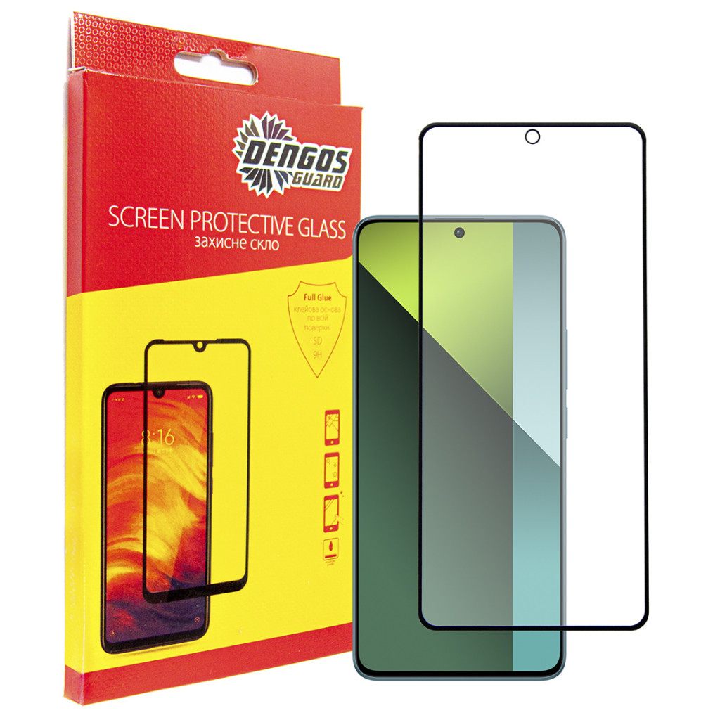 Скло захисне Dengos Full Glue Xiaomi Redmi Note 13 Pro 5G (black) (TGFG-347) - зображення 1