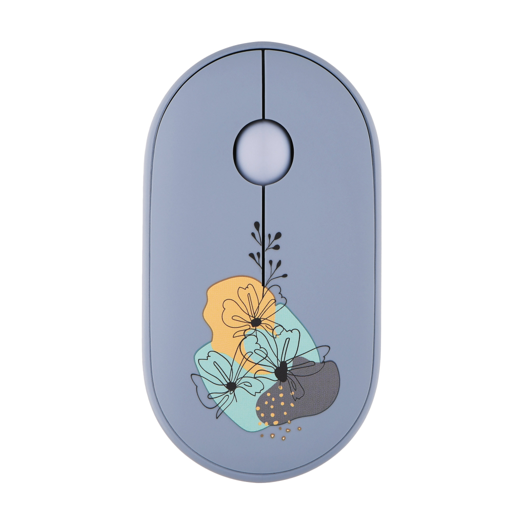 Мишка 2E MF300 FLORAMALLOW Silent Wireless/Bluetooth Blue (2E-MF300WFLORABL) - зображення 1