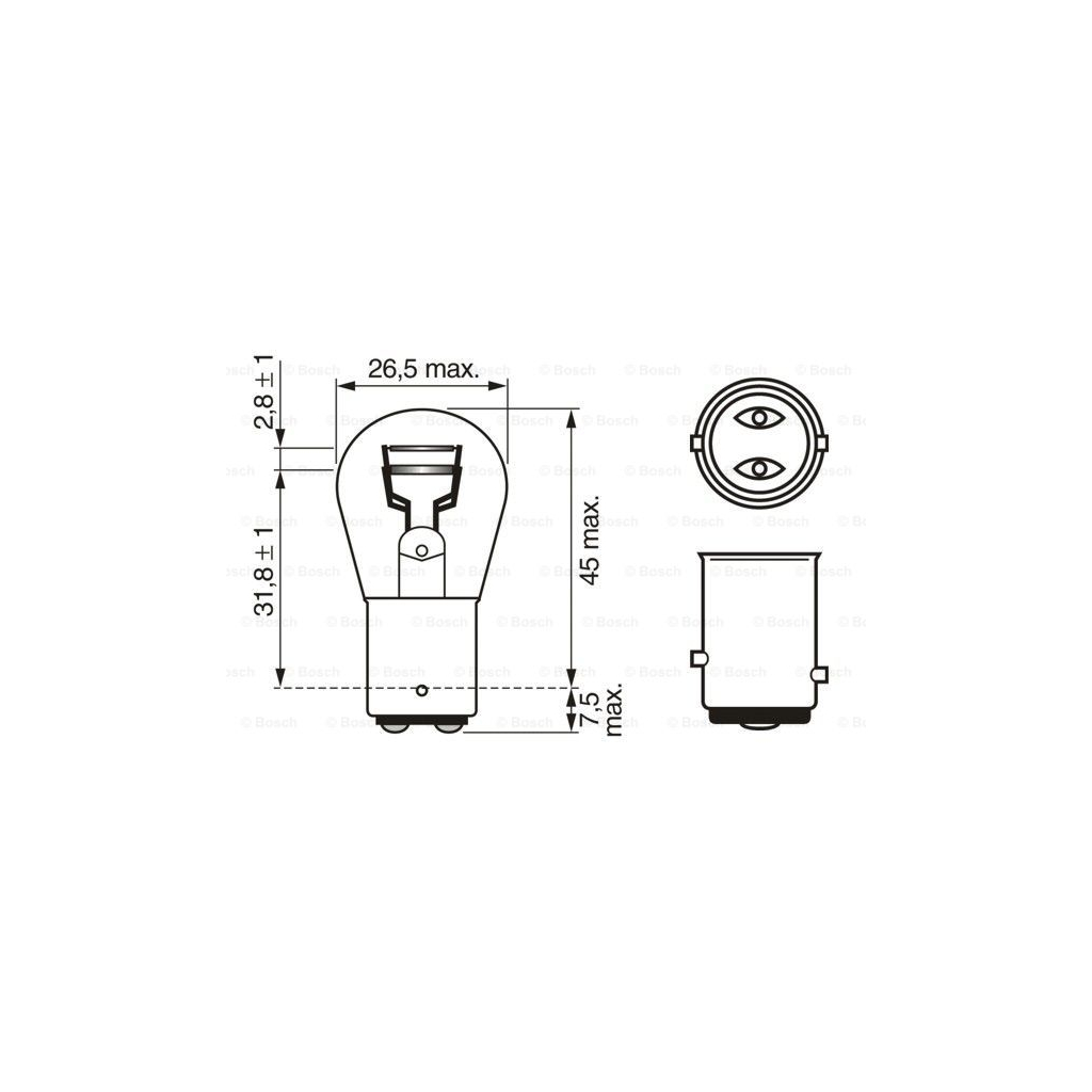 Автолампа Bosch 21/5W (1 987 302 814) - зображення 3