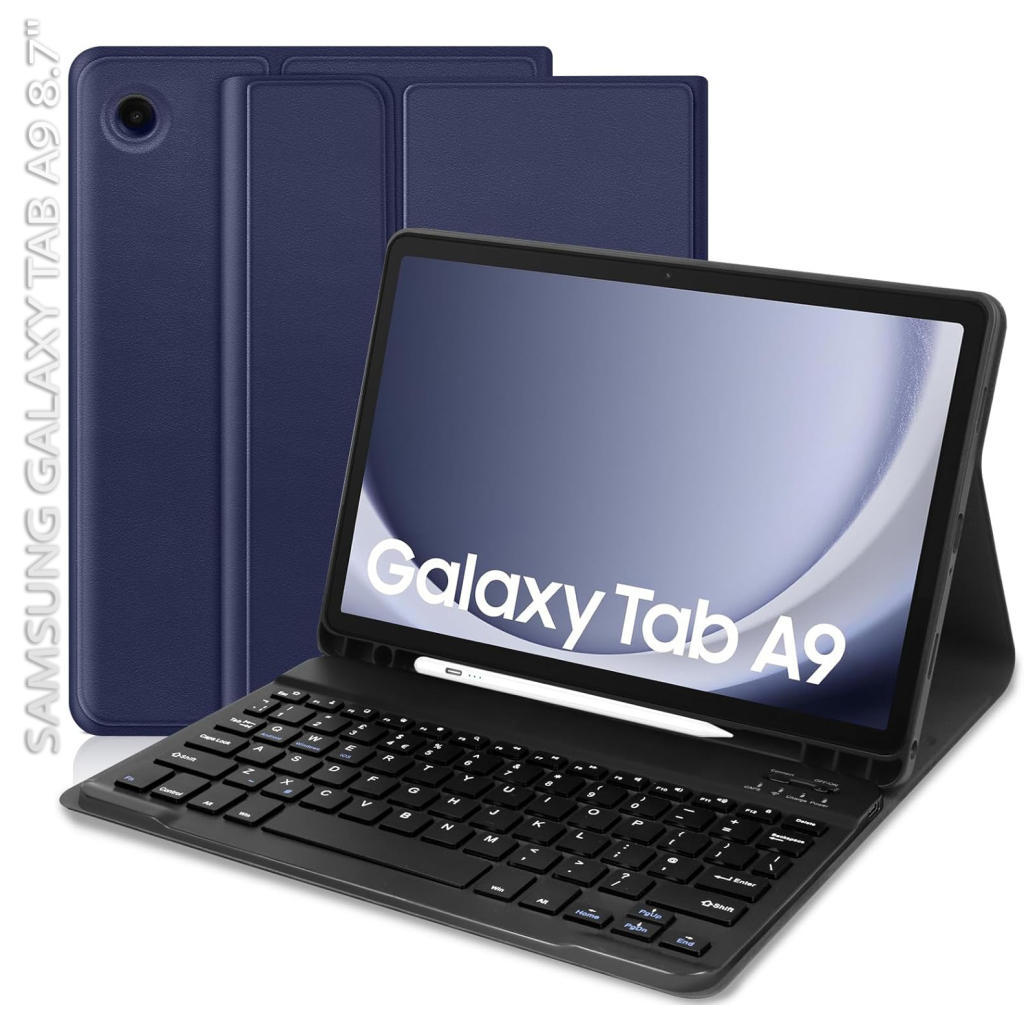 Чохол до планшета BeCover Keyboard Samsung Tab A9 SM-X115 8.7" Deep Blue (712356) - изображение 1
