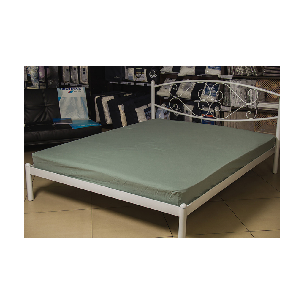 Простирадло Billerbeck на резинці (фланель) світло-сіре 100х200 см (1677-523) - зображення 1