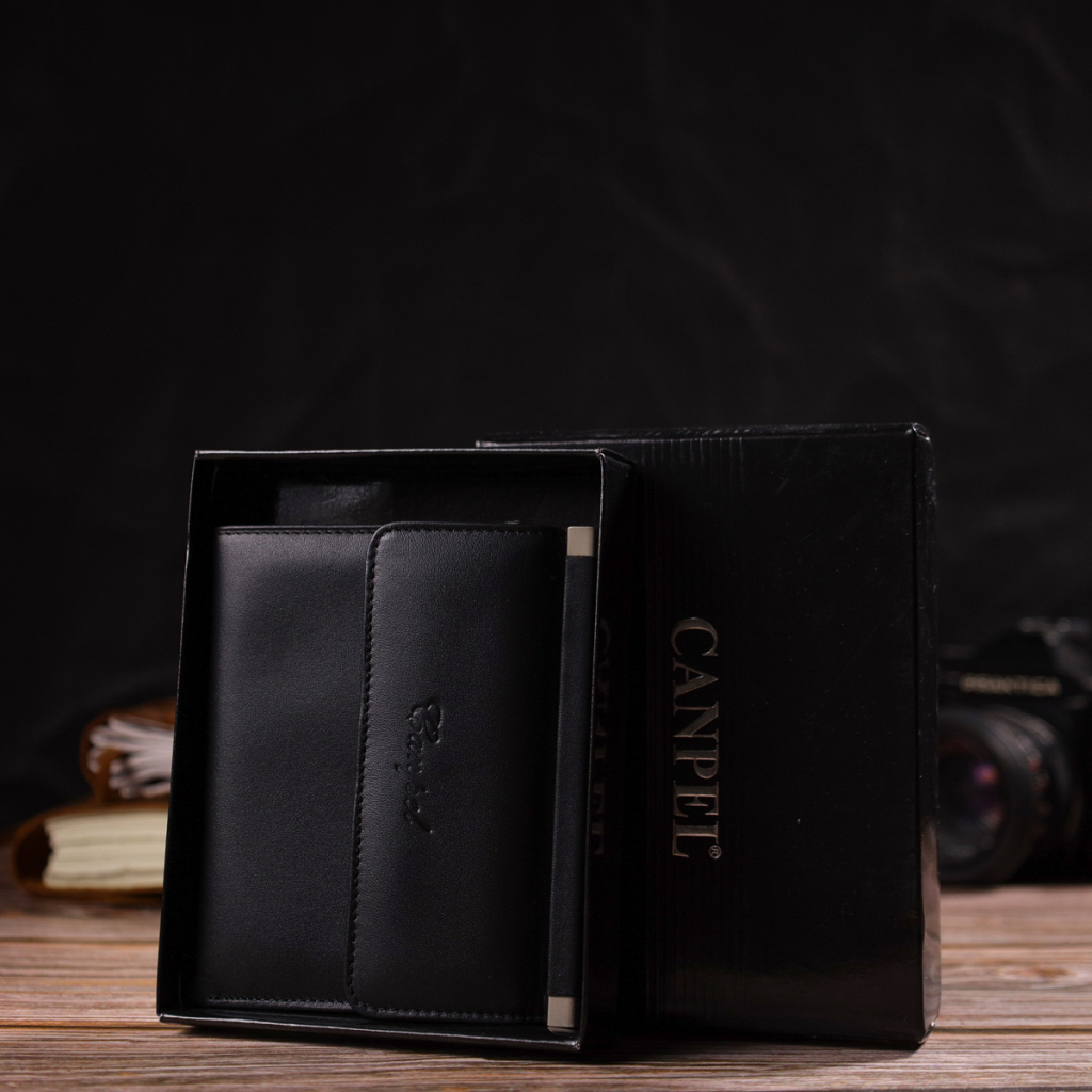 Гаманець Canpellini З натуральної шкіри Чорний (21928) - зображення 10