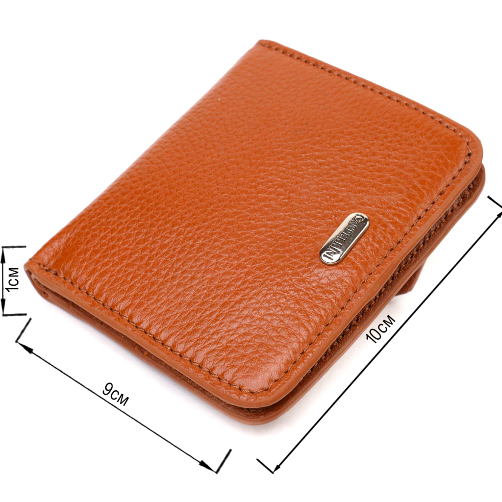 Гаманець Canpellini З натуральної шкіри флотар Світло-коричневий (21796) - зображення 3