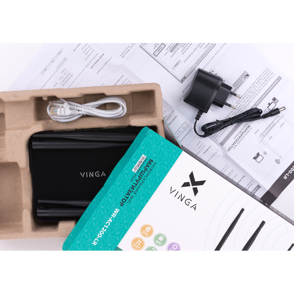 Маршрутизатор Vinga WR-AC1200 Long Range (WR-AC1200-LR) - зображення 3