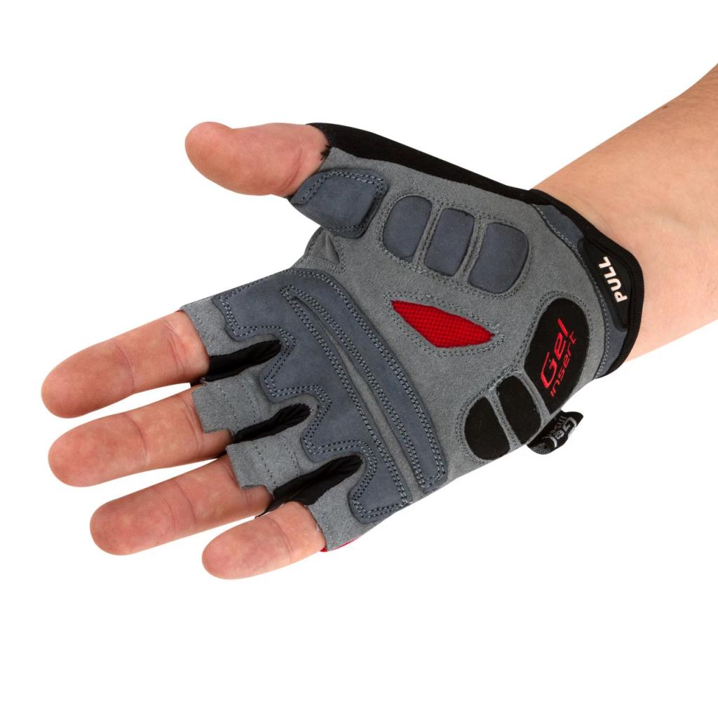 Велорукавиці PowerPlay 5037 Black/Red L (5037B_L_Red) - зображення 4