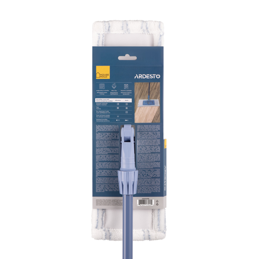 Швабра Ardesto Easy З телескопічною ручкою 70/120 см та змінною насадкою 40 см Синя (ARHE1121SB) - зображення 9