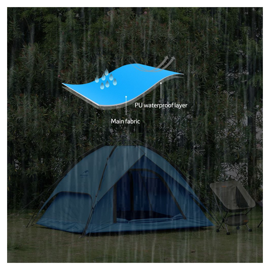 Намет Naturehike NH21ZP008 4x Blue (6927595777558) - зображення 7