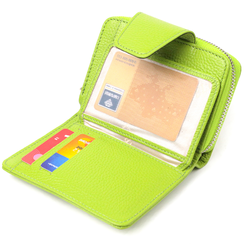 Портмоне Canpellini З натуральної шкіри флотар Салатове (21603) - зображення 5