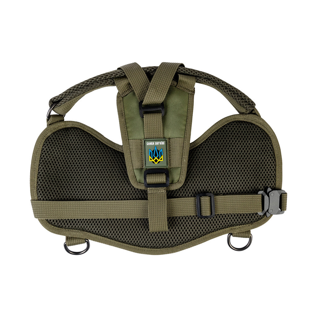 Шлея для собак WAUDOG PRO металевий фастекс XS В 35-45 см хакі (689031) - зображення 4