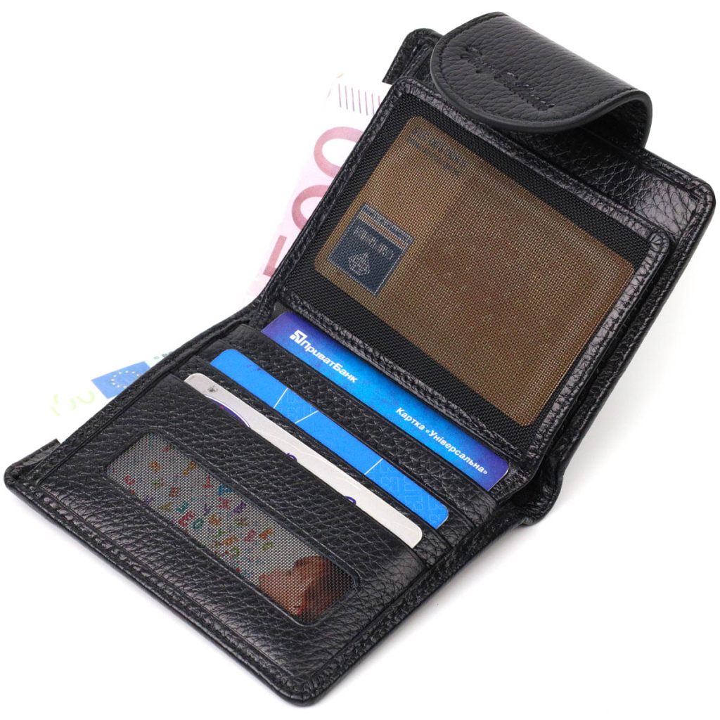 Гаманець Tony Bellucci З натуральної шкіри Чорний (21987) - зображення 7