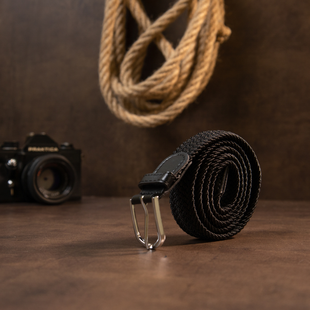 Ремінь Vintage Текстильний жіночий Чорний (20546) - зображення 8