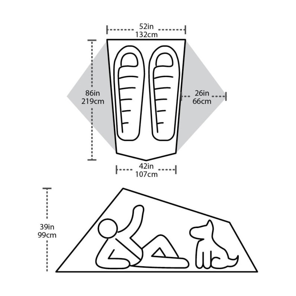 Намет Big Agnes Tiger Wall 2 Platinum gray/blue (021.0049) - зображення 4
