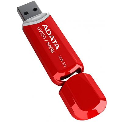 USB флеш накопичувач ADATA 64GB UV150 Red USB 3.0 (AUV150-64G-RRD) - зображення 3