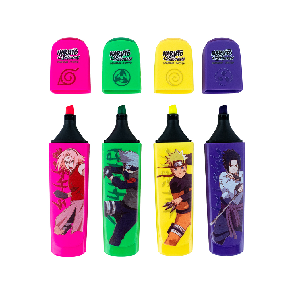 Набір маркерів Kite Highlighter Naruto, набір з 4-х кольорів (NR24-444) - зображення 3