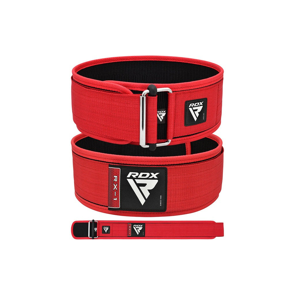 Атлетичний пояс RDX RX1 Weight Lifting Belt Red XL (WBS-RX1R-XL) - зображення 5