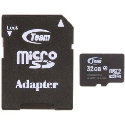 Карта пам'яті Team 32Gb microSDHC class 4 (TUSDH32GCL403 / TG032G0MC24A) - зображення 1
