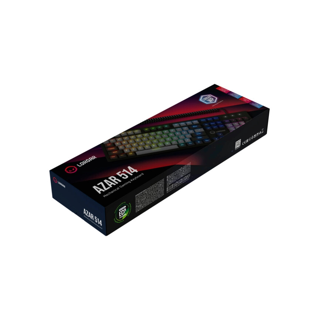 Клавіатура Lorgar Azar 514 RGB USB UA Black (LRG-GK514B-UA) - зображення 12