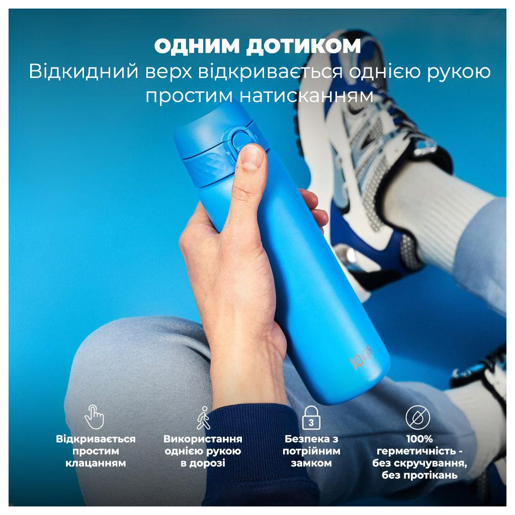 Пляшка для води ION8 OneTouch Vacuum Insulated 500 мл Blue (I8TS500BLU) - зображення 2