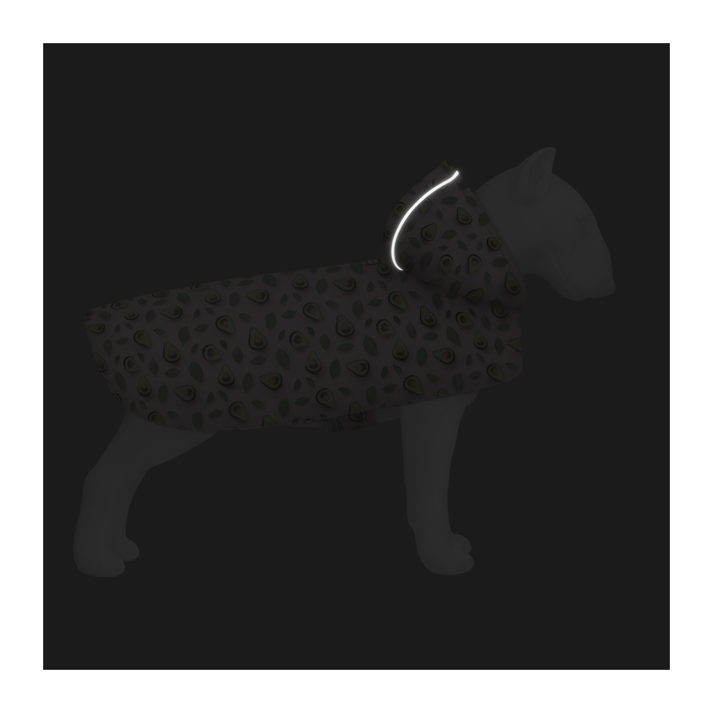 Дощовик для тварин WAUDOG Clothes Накидка з капюшоном Авокадо на рожевому XXS (354-4051) - зображення 5