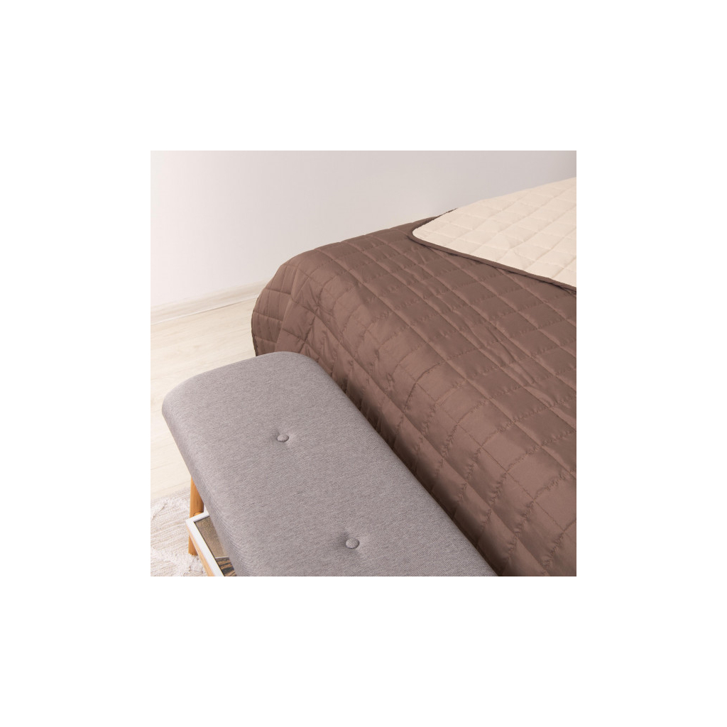 Покривало Viluta стьобане двустороннє Дует Шоколадно-ванільний 140х210 (дует Шоколадно-Ванільний 210*140) - изображение 3