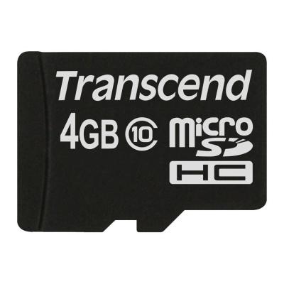 Карта пам'яті Transcend 4GB microSDHC class 10 (TS4GUSDC10) - зображення 1