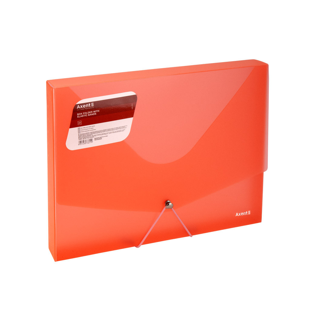 Папка на резинках Axent A4 800 мкм Transparent red (1502-24-A) - зображення 1