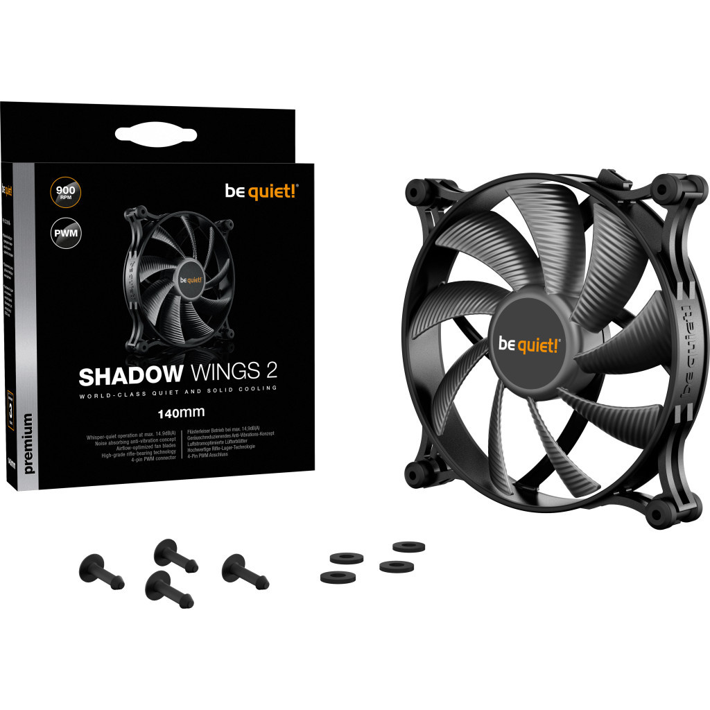 Кулер до корпусу Be quiet! Shadow Wings 2 140mm PWM (BL087) - зображення 5