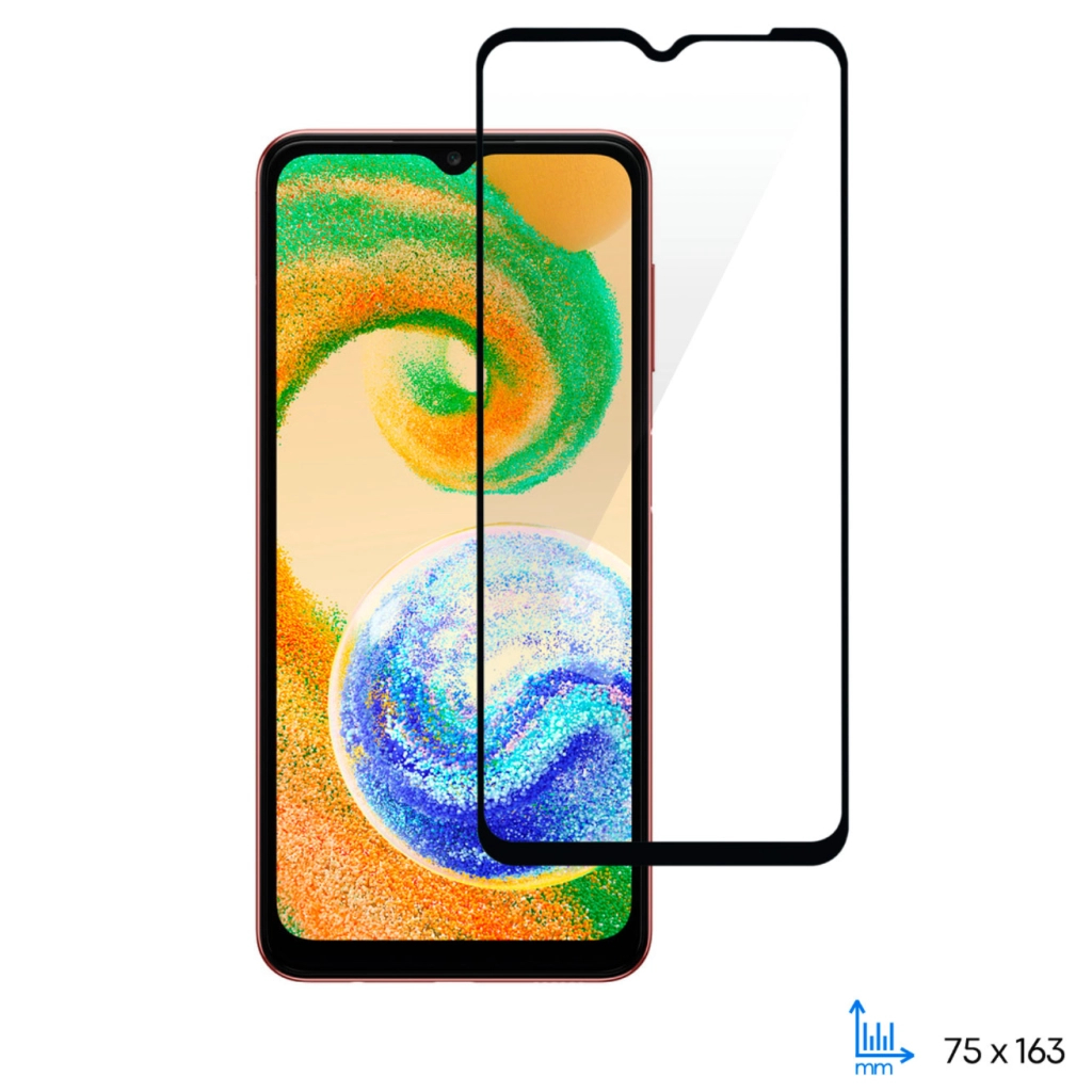 Скло захисне 2E Samsung Galaxy A04-A04s (A045-A047) 2.5D FCFG black (2E-G-A04-A04S-SMFCFG-BB) - зображення 1