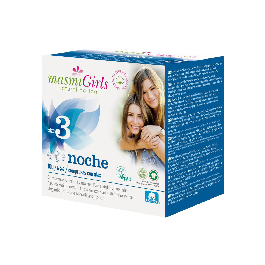 Гігієнічні прокладки Masmi Girl ультратонкі для підлітків розмір 3 10 шт. (8432984001643) - зображення 1