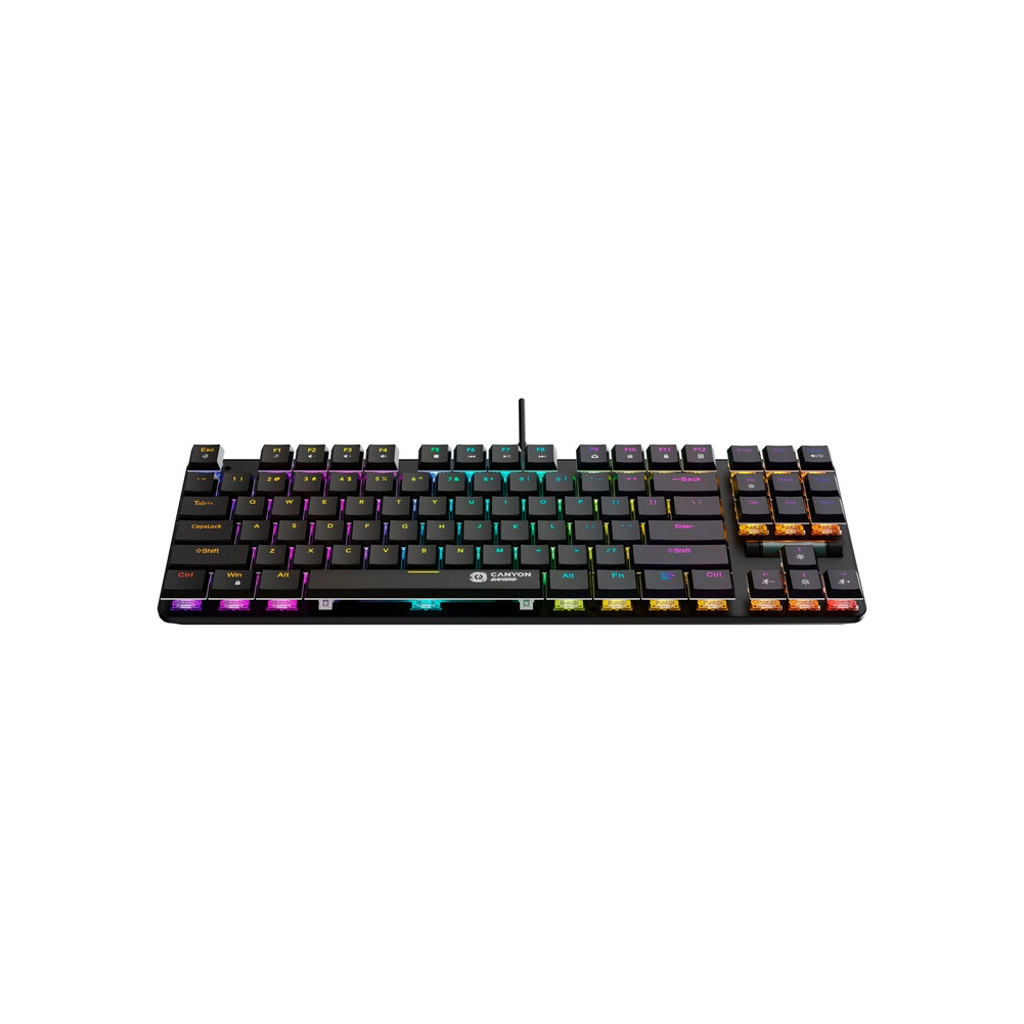 Клавіатура Canyon Cometstrike GK-50 RGB TKL USB UA Black (CND-SKB50-US) - зображення 3