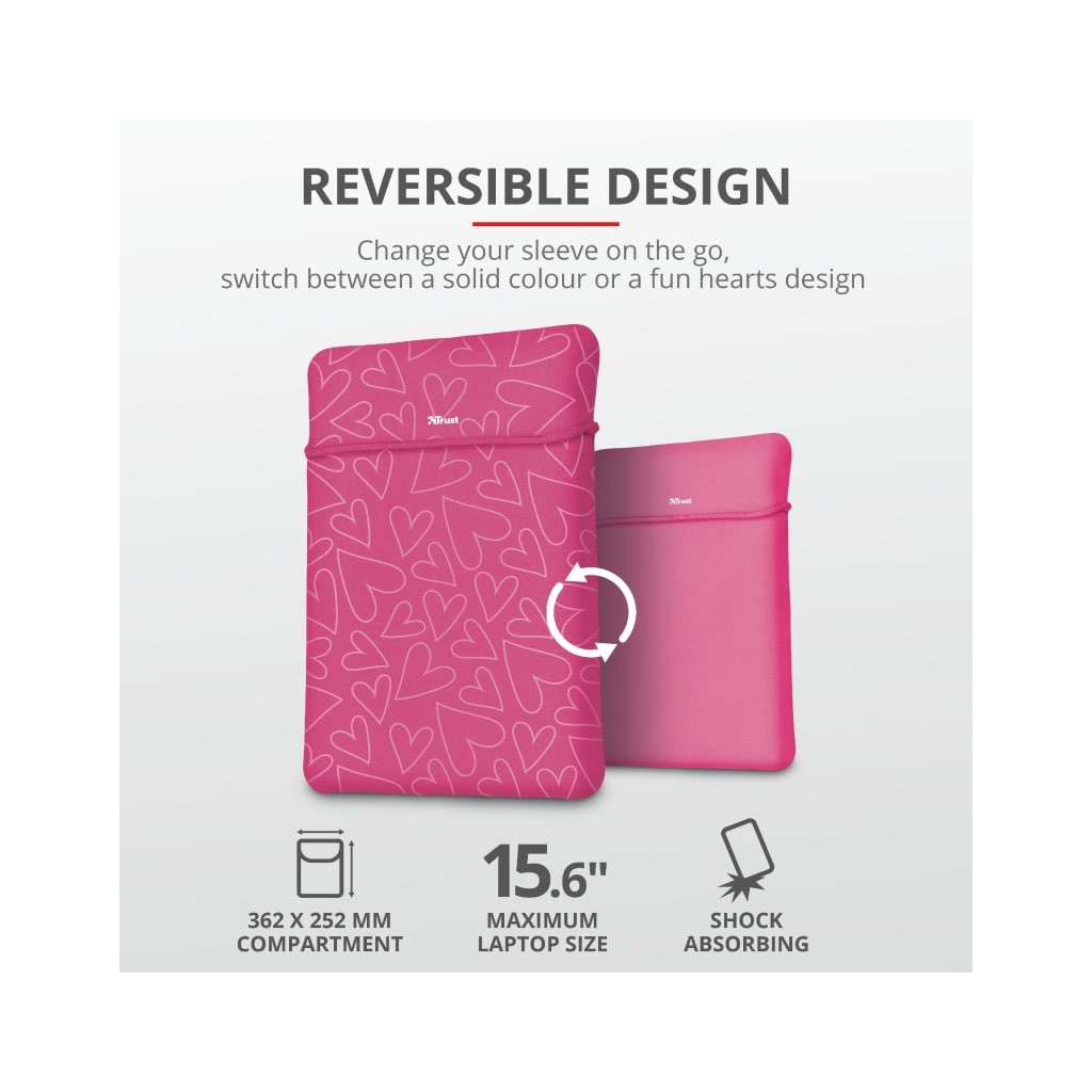 Чохол до ноутбука Trust 15.6" Yvo Mouse & Sleeve Pink+ mouse (23443) - зображення 13