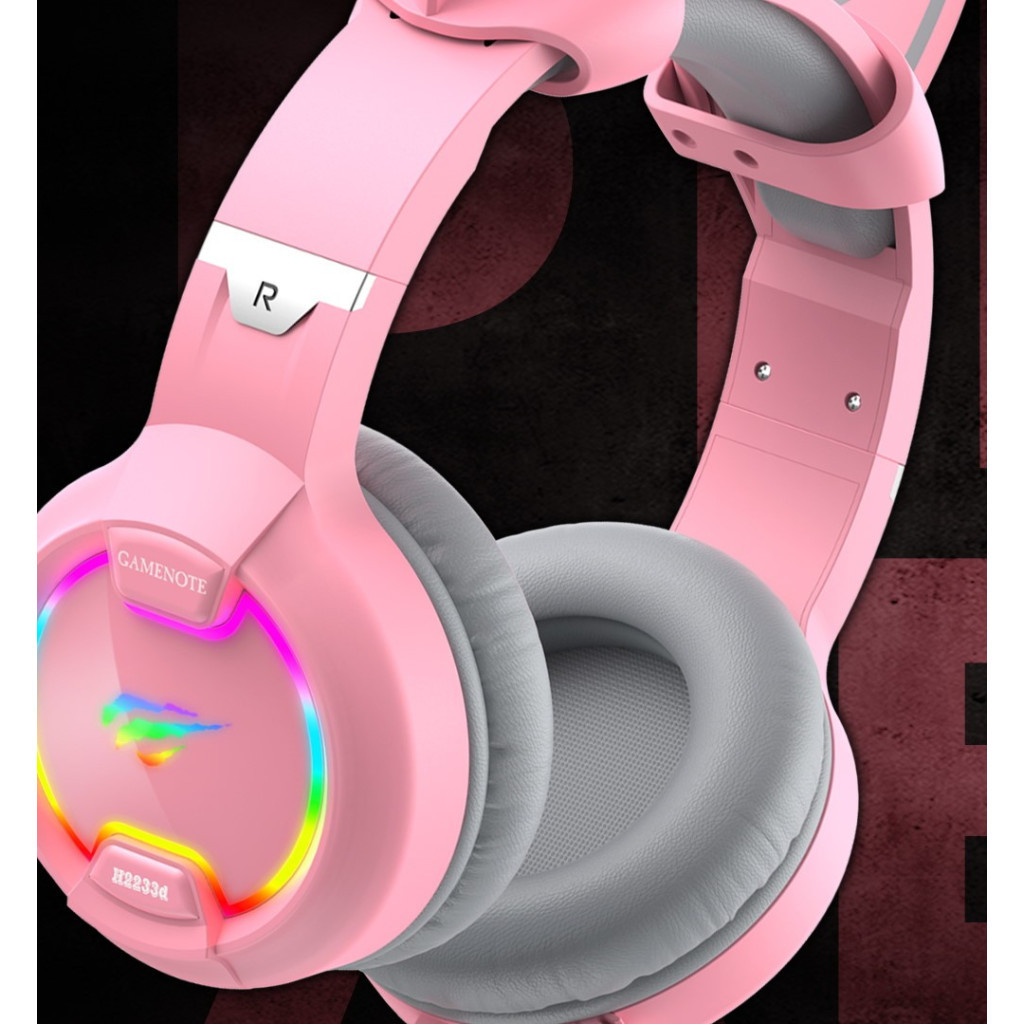Навушники Havit HV-H2233d Cat Pink - зображення 11