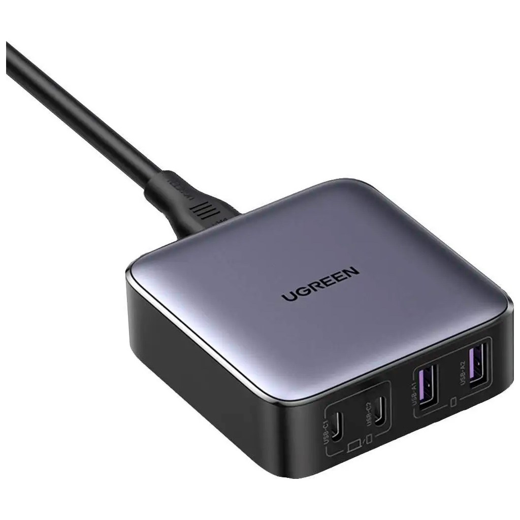 Зарядний пристрій Ugreen 4xUSB 65W (2хUSB-C+2xUSB-A) Gan CD327 (90747) - зображення 1