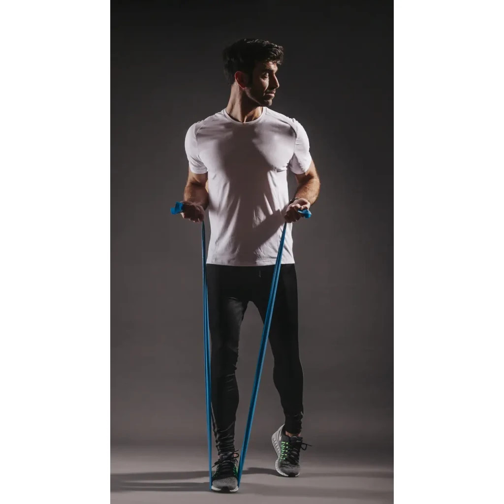 Еспандер U-Powex для фітнесу та реабілітації Fitness band 0.4мм 6.8 кг Blue (UP_1007_Blue) - зображення 10