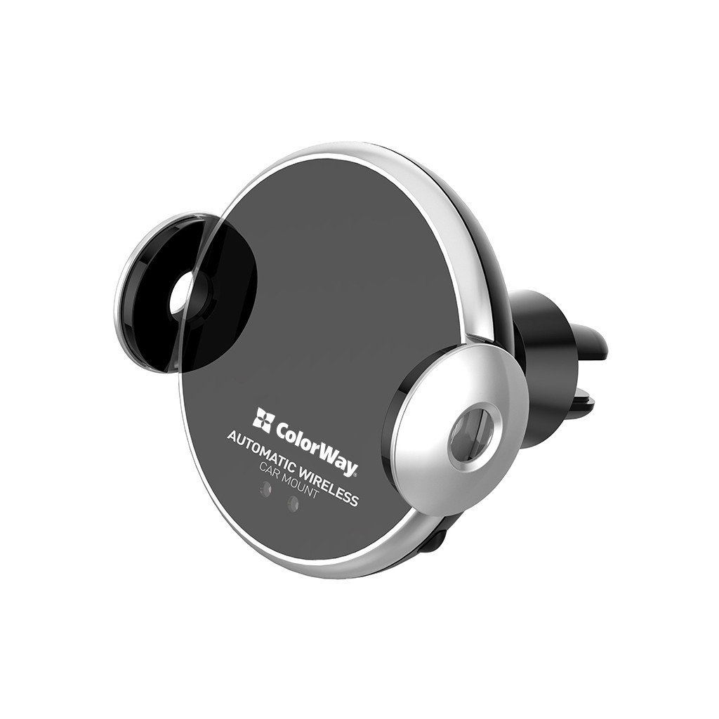 Універсальний автотримач ColorWay AutoSense Car Wireless Charger 2 10W Black (CW-CHAW035Q-BK) - изображение 3