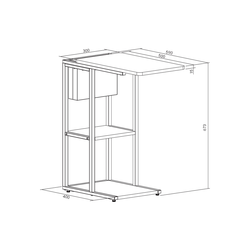 Приставний стіл OfficePro з місцем для зберігання SD175DW (SD175DW) - изображение 10