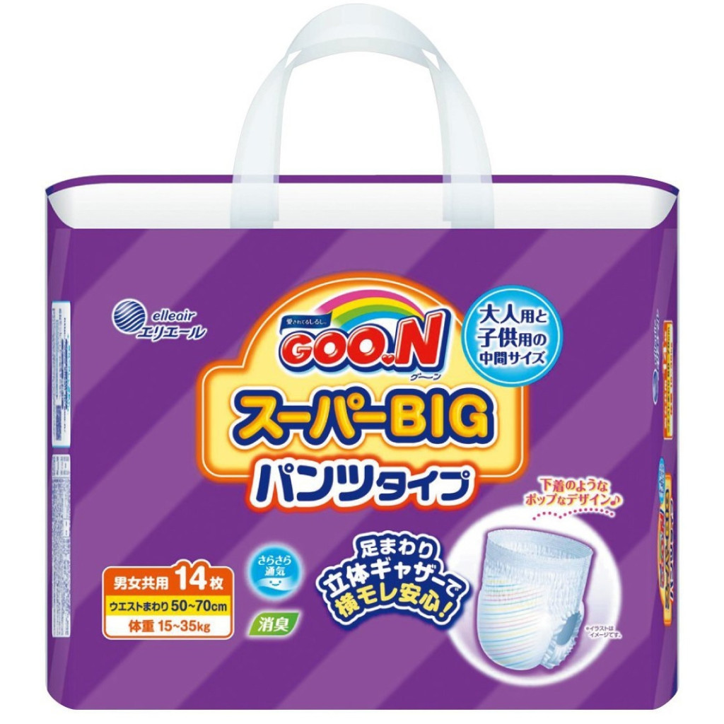 Підгузки GOO.N Трусики 15-35 кг XXXL, унісекс, 14 шт (753859) - зображення 1