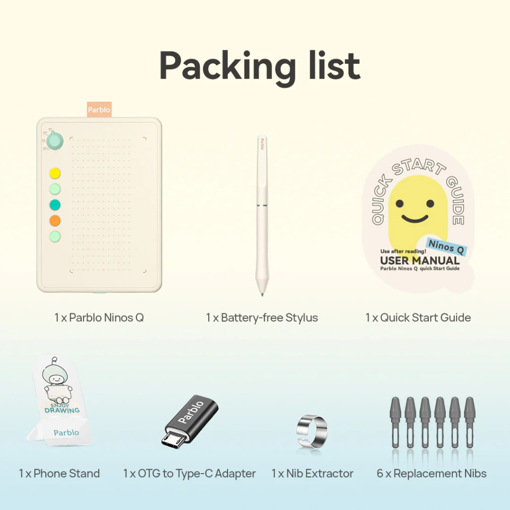 Графічний планшет Parblo Ninos Q Mobile (NINOSQ) - зображення 8