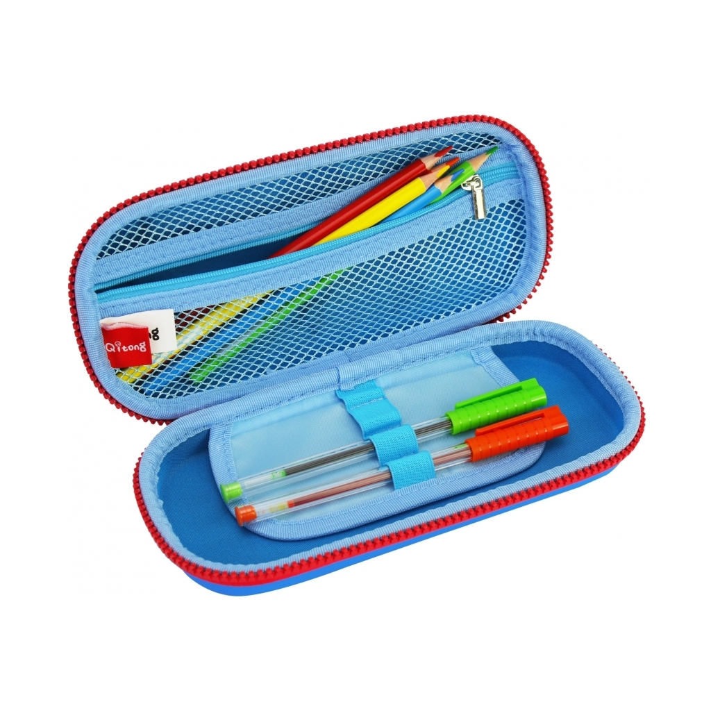 Пенал Cool For School з тисненням 1 відділення Чорний (QT-5697-Blue) - зображення 2