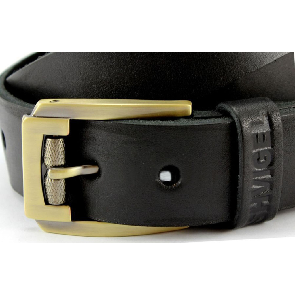 Ремінь Shvigel Шкіряний Чорний (00001) - зображення 3