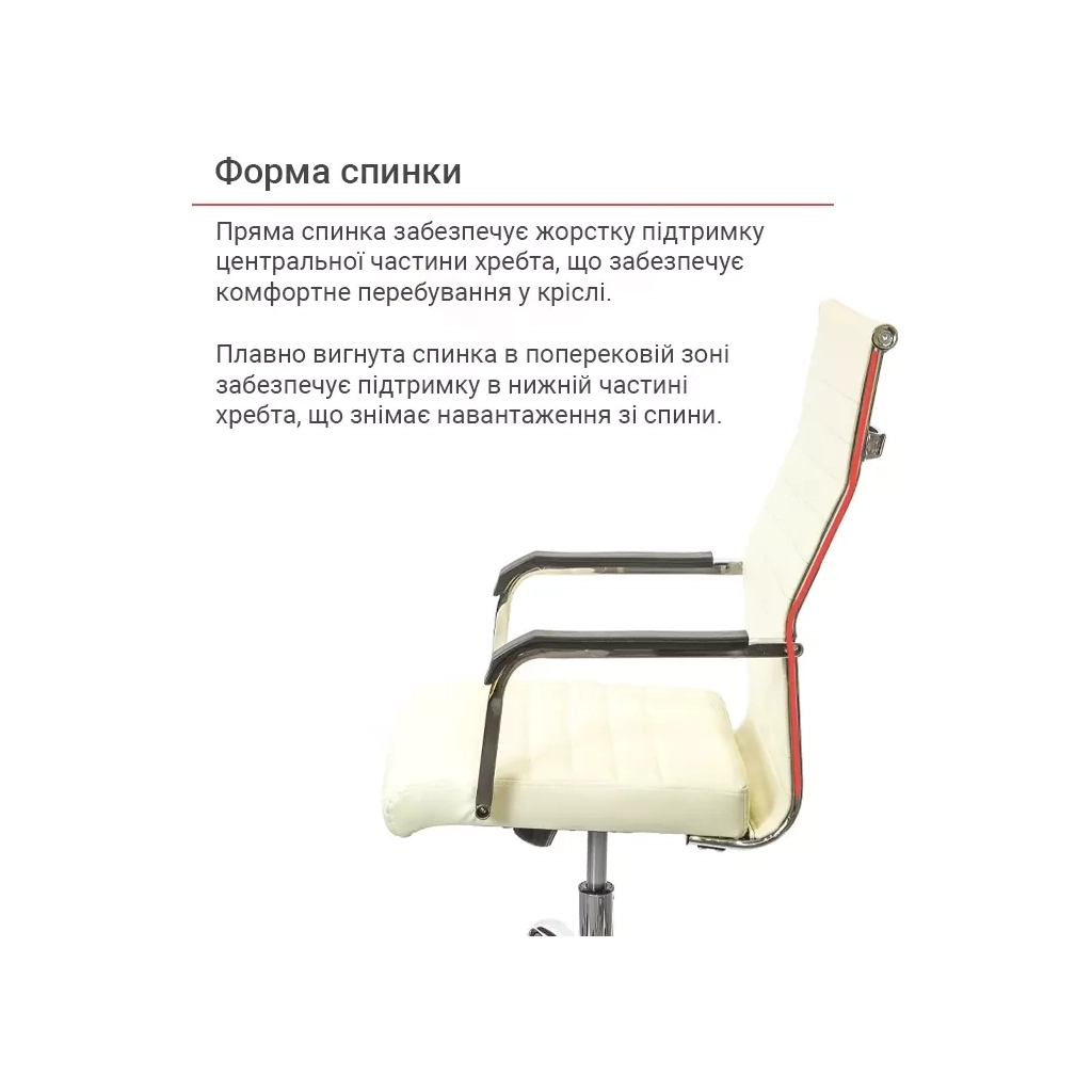 Офісне крісло Аклас Кап FX СН TILT Білий (PU White) (00158633) - зображення 5