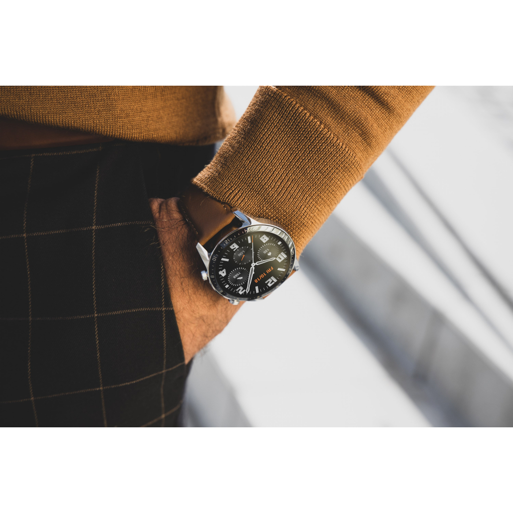 Смарт-годинник Huawei Watch GT 2 46mm Classic Silver BROWN шкіра (Latona-B19V) (55024470) - зображення 9
